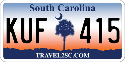 SC license plate KUF415