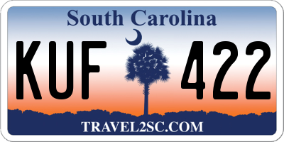 SC license plate KUF422