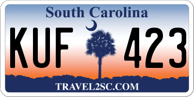 SC license plate KUF423