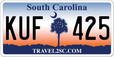 SC license plate KUF425