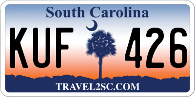 SC license plate KUF426