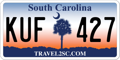 SC license plate KUF427