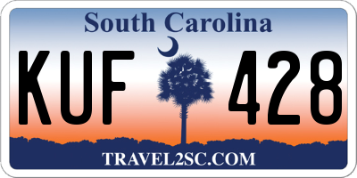 SC license plate KUF428