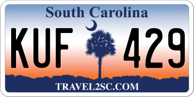 SC license plate KUF429