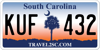 SC license plate KUF432