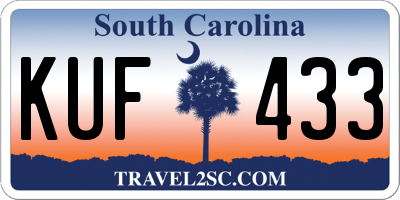SC license plate KUF433