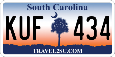 SC license plate KUF434