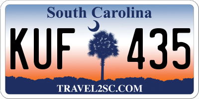 SC license plate KUF435