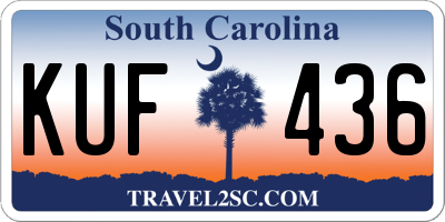 SC license plate KUF436