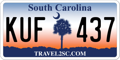 SC license plate KUF437