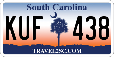 SC license plate KUF438