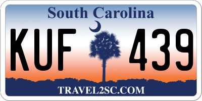 SC license plate KUF439
