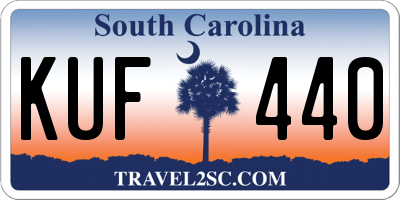 SC license plate KUF440