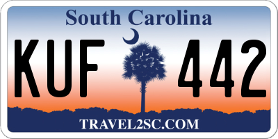 SC license plate KUF442