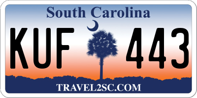 SC license plate KUF443