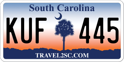 SC license plate KUF445