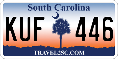 SC license plate KUF446