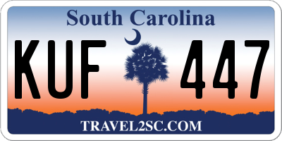 SC license plate KUF447