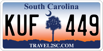 SC license plate KUF449