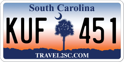 SC license plate KUF451