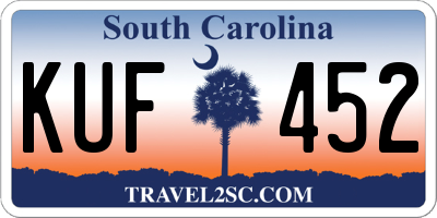 SC license plate KUF452