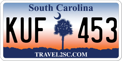 SC license plate KUF453