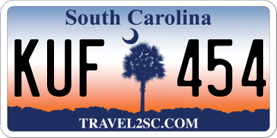 SC license plate KUF454