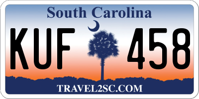 SC license plate KUF458