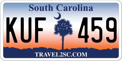 SC license plate KUF459