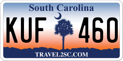 SC license plate KUF460