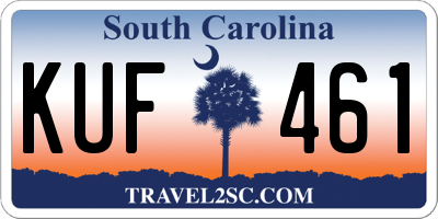 SC license plate KUF461