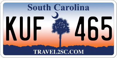 SC license plate KUF465