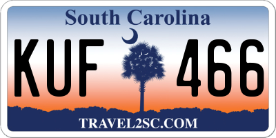 SC license plate KUF466