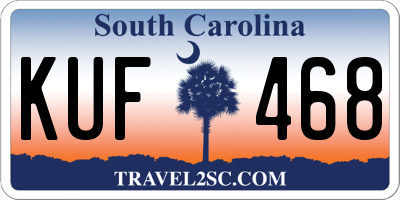 SC license plate KUF468