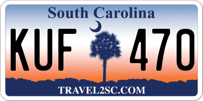 SC license plate KUF470