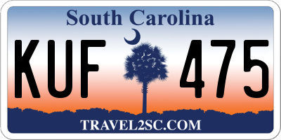 SC license plate KUF475