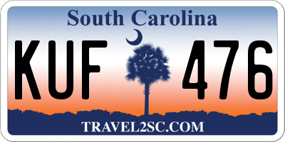SC license plate KUF476