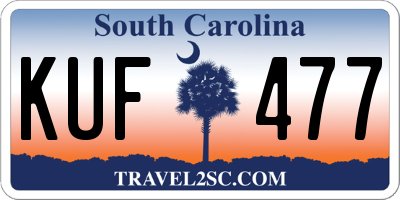 SC license plate KUF477
