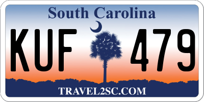 SC license plate KUF479