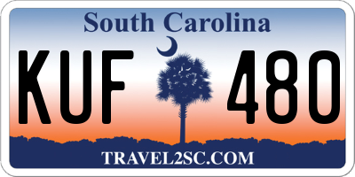 SC license plate KUF480