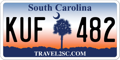 SC license plate KUF482
