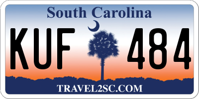 SC license plate KUF484