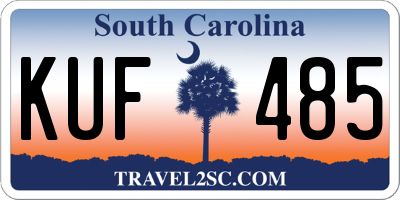 SC license plate KUF485