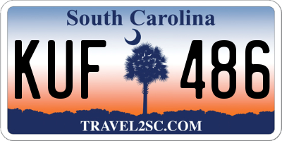 SC license plate KUF486