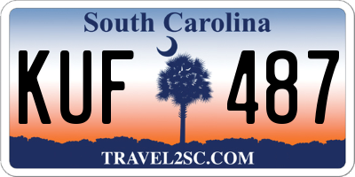 SC license plate KUF487
