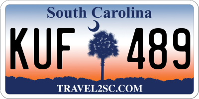 SC license plate KUF489