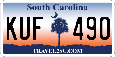 SC license plate KUF490