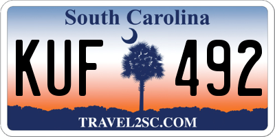SC license plate KUF492