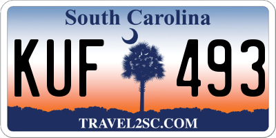 SC license plate KUF493