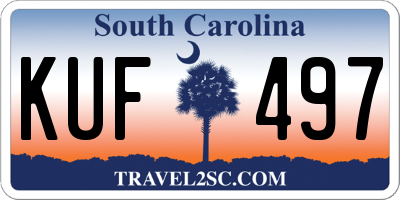 SC license plate KUF497